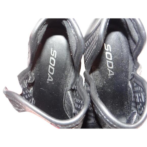 Stylish Black Cutout Ankle Boots by Soda - Picture 4 of 9